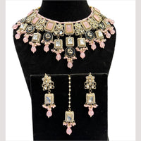 Hira Collections Grand Crystal Pearl And Austrian Stone Choker Necklace Set