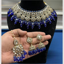 Hira Collections Glamorous Kundan Stone And Pearl Choker Necklace Set