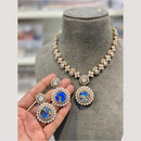 Hira Collections Glamorous Druzy Crystal Stone Necklace Set