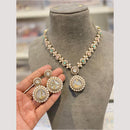 Hira Collections Glamorous Druzy Crystal Stone Necklace Set
