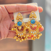 Hira Collections Luxury Kundan Stone And Ghungroo Dangler Earrings