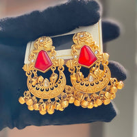 Hira Collections Luxury Kundan Stone And Ghungroo Dangler Earrings