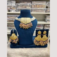 Hira Collections Glamorous Pearl And Beads Choker Necklace Set