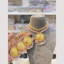 Hira Collections Glamorous Pearl And Beads Choker Necklace Set