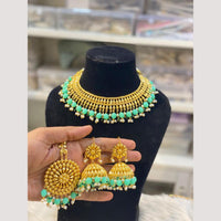 Hira Collections Glamorous Pearl And Beads Choker Necklace Set