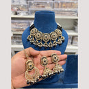 Hira Collections Glamorous Crystal Stone And Pearl Necklace Set