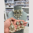 Hira Collections Glamorous Kundan And Pearl Choker Necklace Set