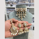 Hira Collections Glamorous Kundan And Pearl Choker Necklace Set