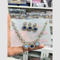 Hira Collections Kundan Stone And Austrian Stone Necklace Set 