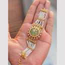Hira Collections Graceful Pota Stone And Pearl Adjustable Bracelet