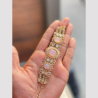 Hira Collections Graceful Pota Stone And Pearl Adjustable Bracelet