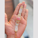 Hira Collections Graceful Pota Stone And Pearl Adjustable Bracelet