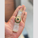 Hira Collections Graceful Pota Stone And Pearl Adjustable Bracelet