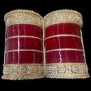 Hira Collections Sparkling Austrian Stone Acrylic Bridal Bangles Set