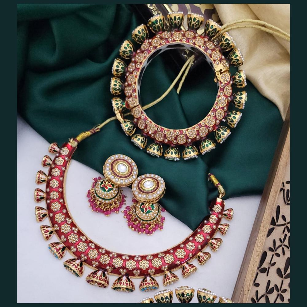 Hira Collections Grand Wedding Pearl Jewellery Combo Collection Set