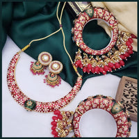 Hira Collections Grand Wedding Pearl Jewellery Combo Collection Set