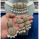 Hira Collection Crystal Stone And Beads Choker Necklace Set