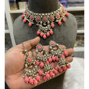 Hira Collection Crystal Stone And Beads Choker Necklace Set