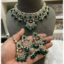 Hira Collection Crystal Stone And Beads Choker Necklace Set