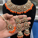 Hira Collection Crystal Stone And Beads Choker Necklace Set