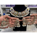 Hira Collection Crystal Stone And Beads Choker Necklace Set