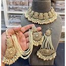 Hira Collection Crystal Stone And Beads Choker Necklace Set