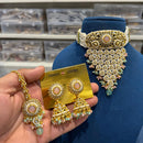 Hira Collections Exclusive Pota Stone Pearl And Beads Choker Necklace Set