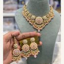 Hira Collections Exclusive Kundan Stone Pearl And Beads Choker Necklace Set