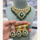 Hira Collections Exclusive Kundan Stone Pearl And Beads Choker Necklace Set 