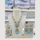 Hira Collections Classic Kundan Stone And Pota Stone Beads Necklace Set