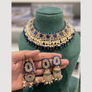 Hira Collections Graceful Crystal Stone And Pearl Necklace Set