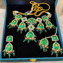 Hira Collections Traditional Kundan And Beads Meenakari Designer Choker Necklace Set
