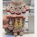 Hira Collections Traditional Kundan And Beads Meenakari Designer Choker Necklace Set