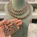 Hira Collections Classic Pota Stone Necklace Set