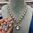 Hira Collections Classic Pota Stone Necklace Set