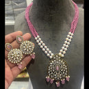 Hira Collections Classic Pota Stone And Beads Necklace Set