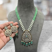 Hira Collections Classic Pota Stone And Beads Necklace Set