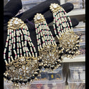 Hira Collections Royal Austrian Stone Pearl And Beads Earrings With Elegant Maangtikka Set