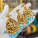 Hira Collections Royal Pota Stone And Beads Earrings With Elegant Maangtikka Set