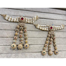 Hira Collections Designer Kundan Stone And Pearl Hand Harness