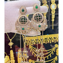 Hira Collections Ethnic Pota Stone And Ghungroo Kashmiri Dangler Earrings
