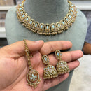 Hira Collections Traditional Crystal Stone And Pearl Necklace Set