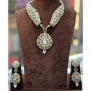 Hira Collections Traditional Crystal Stone And Pearl Necklace Set