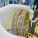 Hira Collections Ethnic Glow Crystal And Austrian Stone Bangles Set