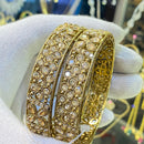 Hira Collections Ethnic Glow Crystal And Austrian Stone Bangles Set