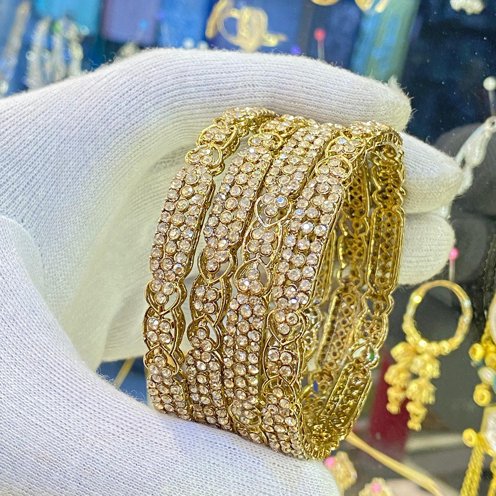 Hira Collections Austrian Stone Bangles Set for Women