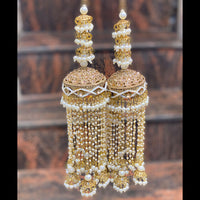 Hira Collections Bridal Crystal Stone And Pearl Kalire for Dulhan