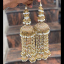 Hira Collections Bridal Crystal Stone And Pearl Kalire for Dulhan