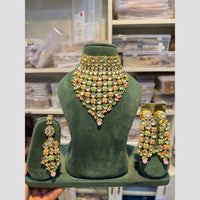 Hira Collection Glamorous Polki Kundan And Pearl Choker Necklace Set