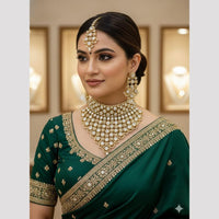 Hira Collection Glamorous Polki Kundan And Pearl Choker Necklace Set
